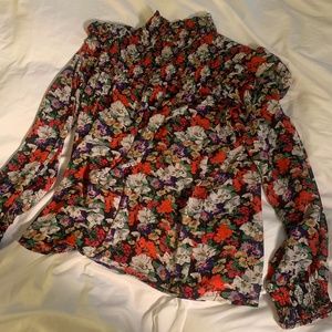 floral sheer shirt
